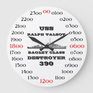 USS Ralph Talbot (DD-390) Large Clock