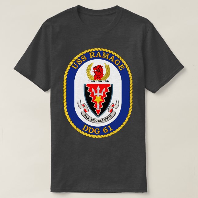 USS Ramage DDG61 wo Txt T-Shirt (Design Front)