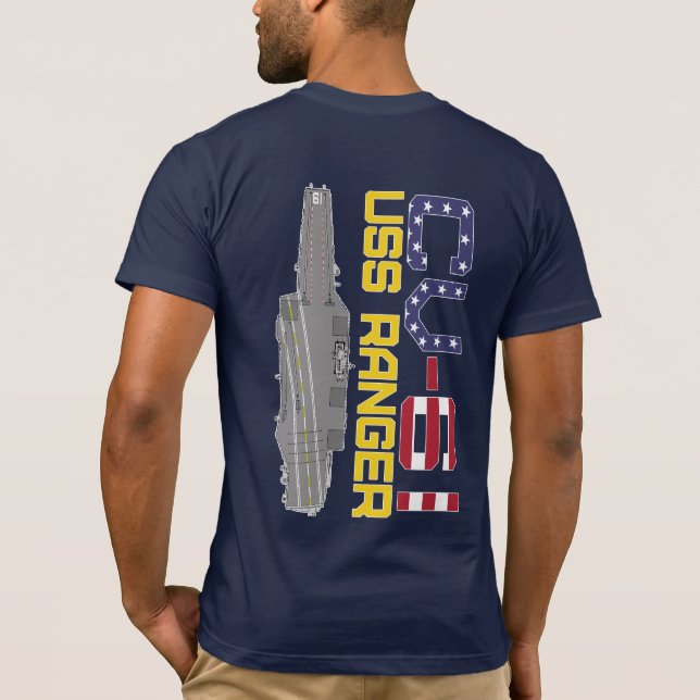 USS RANGER CV-61 T-Shirt (Back)