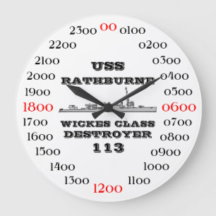 USS Rathburne (DD-113) Large Clock