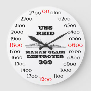 USS Reid (DD-369) Large Clock