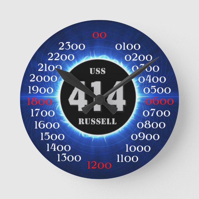 USS Russell (DD-414) Round Clock (Front)