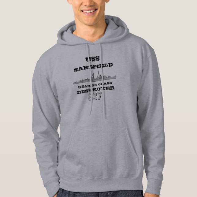 USS Sarsfield (DD-837) Hoodie (Front)