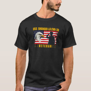 USS Shangri La CVA 38 Aircraft Carrier Veterans Fa T-Shirt