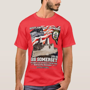 USS Somerset LPD25 amphibious transport dock T-Shirt