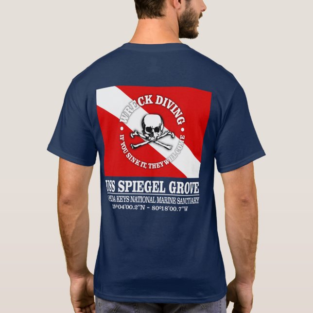 USS Spiegel Grove (best wrecks) T-Shirt (Back)