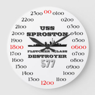 USS Sproston (DD / DDE-577) Large Clock