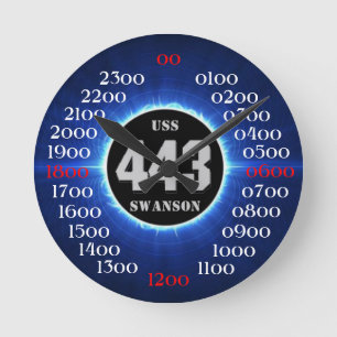 USS Swanson (DD-443) Round Clock