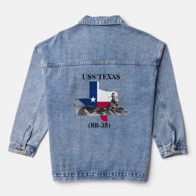 USS Texas (BB-35) 2  Denim Jacket (Back)