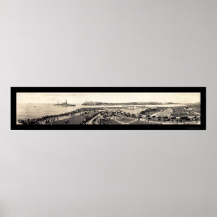 USS Texas in Havana Photo 1928 Poster