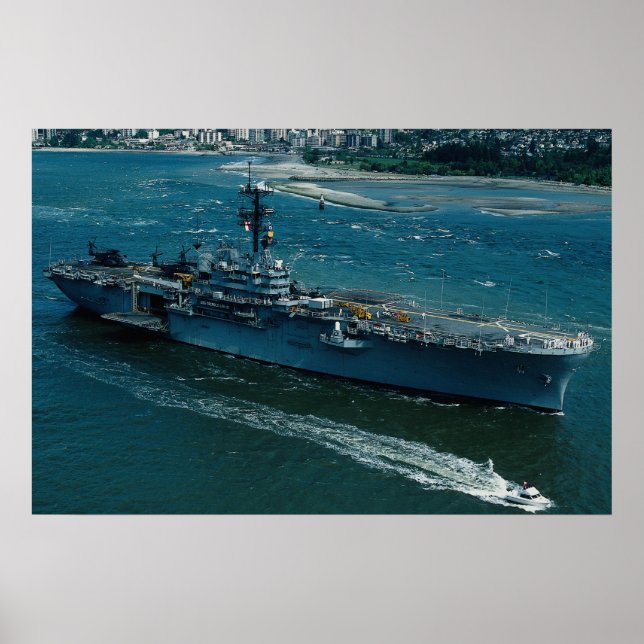 USS Tripoli", LPH 10 Helicopter assault ship Poster (Front)
