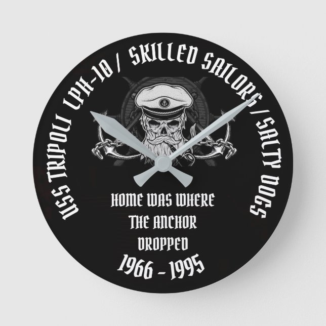 USS TRIPOLI (LPH-10) ROUND CLOCK (Front)