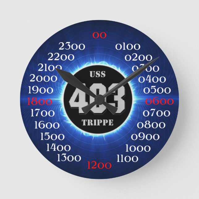 USS Trippe (DD-403) Round Clock (Front)