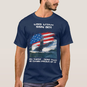 USS Utah SSN801 American Flag Submarine Veteran Xm T-Shirt