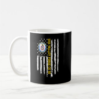 USS Valley Forge CG-50 American Flag  Coffee Mug
