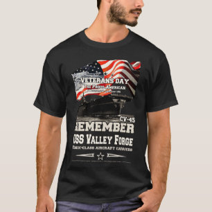 USS Valley Forge CV4 aircraft carrier veterans T-Shirt