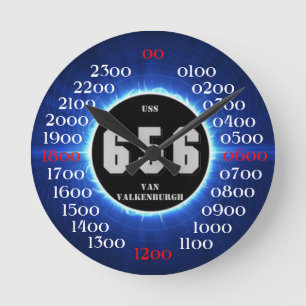 USS Van Valkenburgh (DD-656) Round Clock