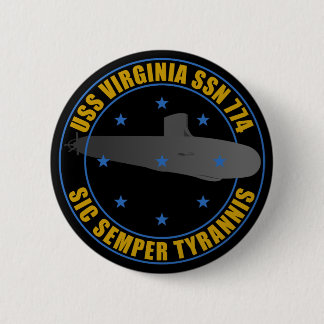 USS Virginia 6 Cm Round Badge
