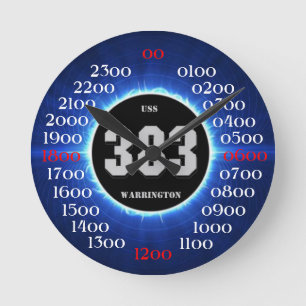USS Warrington (DD-383) Round Clock