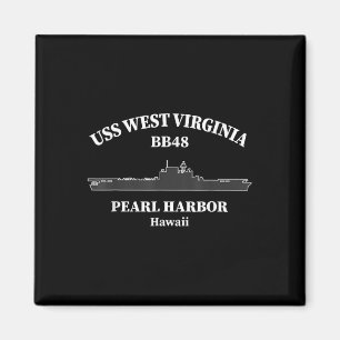 Uss West Virginia Battleship Pearl Harbour Magnet