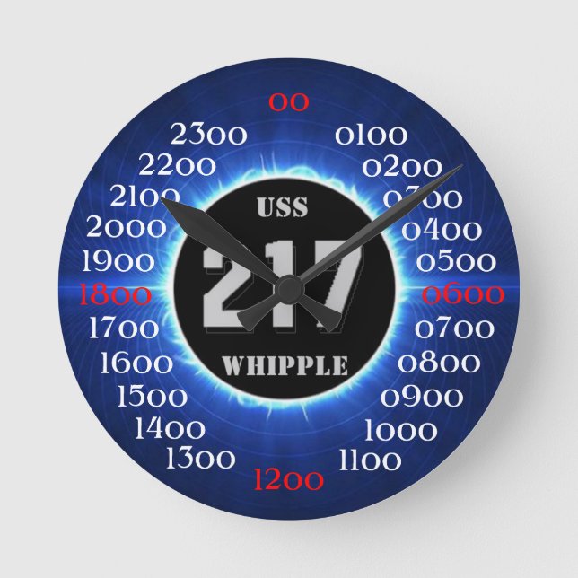 USS Whipple (DD-217) Round Clock (Front)