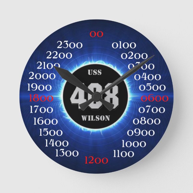 USS Wilson (DD-408) Round Clock (Front)