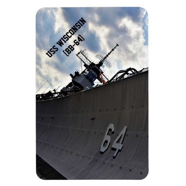 USS Wisconsin (BB-64) ~ US Military Battleship Magnet (Vertical)