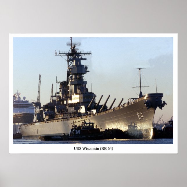 USS Wisconsin Poster (Front)