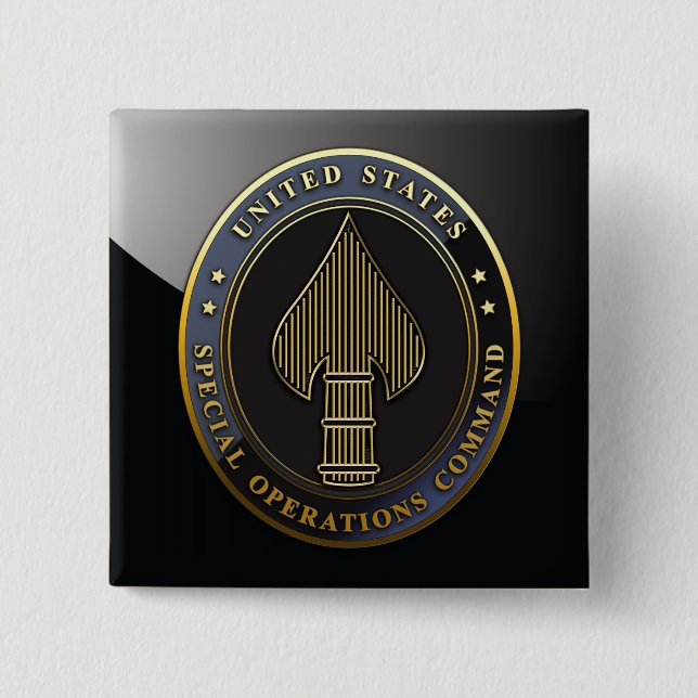 USSOCOM Emblem 15 Cm Square Badge (Front)