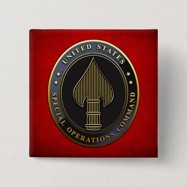 USSOCOM Emblem 15 Cm Square Badge (Front)