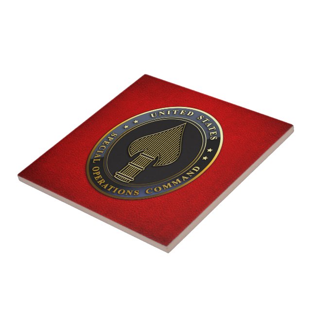 USSOCOM Emblem Ceramic Tile (Side)