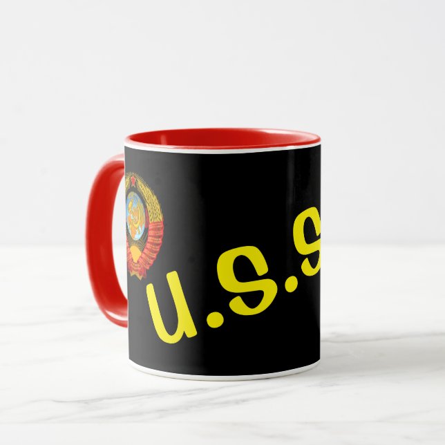 USSR Black Modern Look Mug (Front Left)