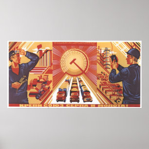 USSR CCCP Cold War Soviet Union Propaganda Posters