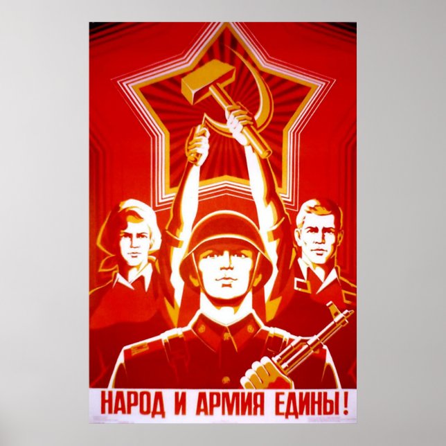 USSR CCCP Cold War Soviet Union Propaganda Posters (Front)
