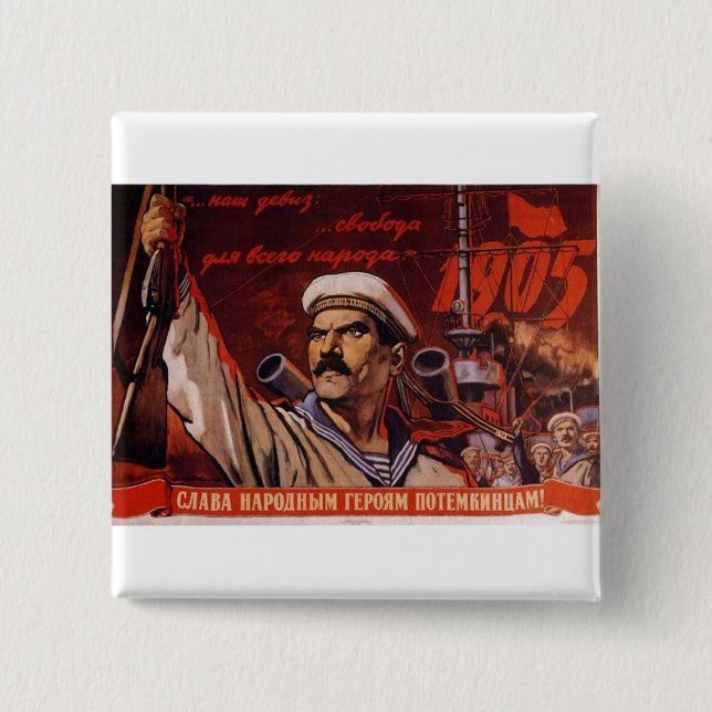 USSR CCCP Cold War Soviet Union Propaganda Posters 15 Cm Square Badge (Front)