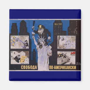 USSR CCCP Cold War Soviet Union Propaganda Posters Magnet