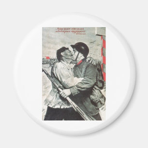 USSR CCCP Cold War Soviet Union Propaganda Posters Magnet