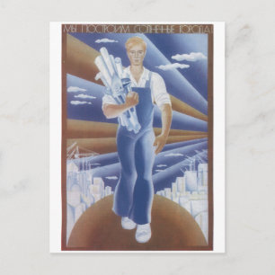 USSR CCCP Cold War Soviet Union Propaganda Posters Postcard