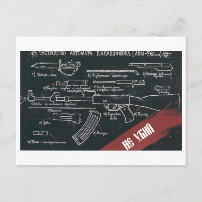 USSR CCCP Cold War Soviet Union Propaganda Posters Postcard (Front)