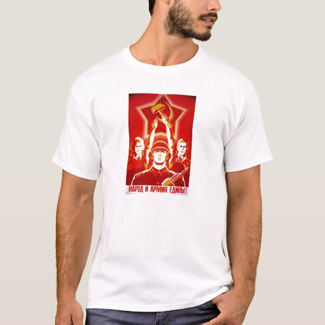 USSR CCCP Cold War Soviet Union Propaganda Posters T-Shirt (Front)