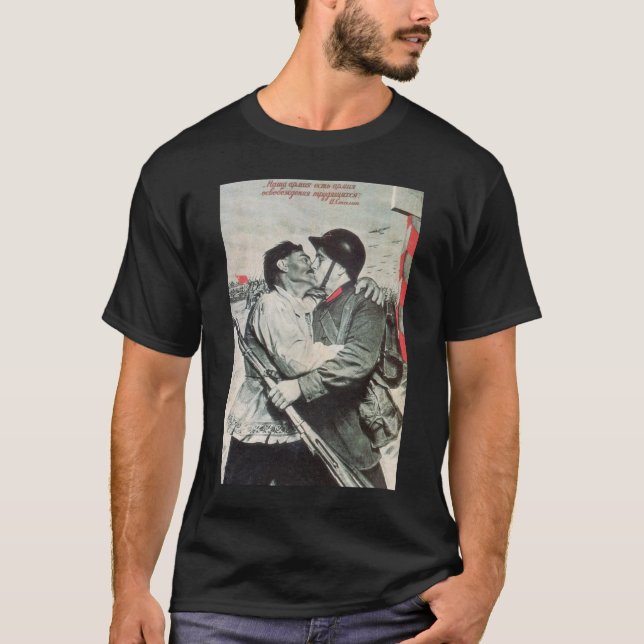 USSR CCCP Cold War Soviet Union Propaganda Posters T-Shirt (Front)