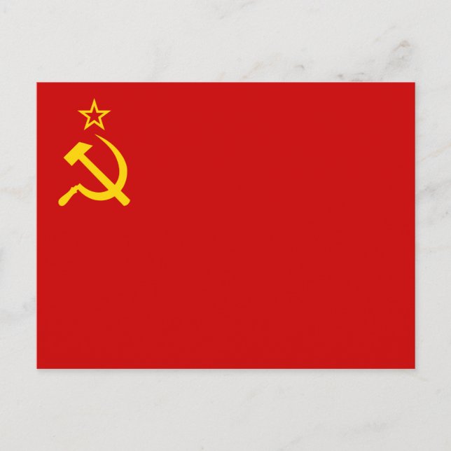 USSR flag Postcard (Front)