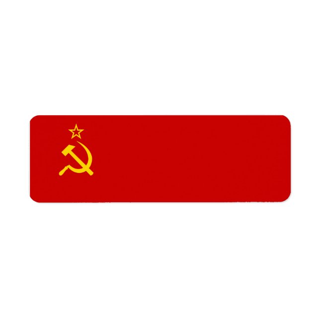 USSR flag Return Address Label (Front)