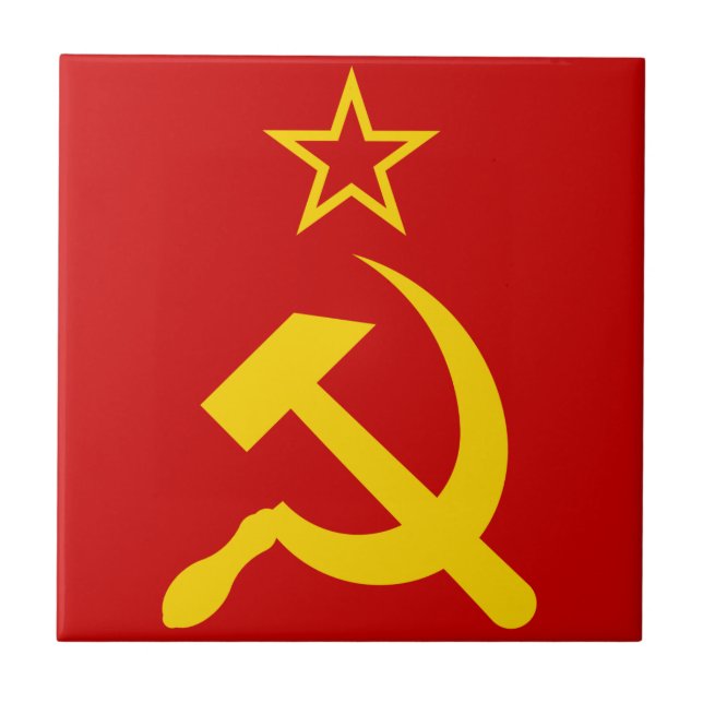 USSR Flag - Soviet Union Flag Ceramic Tile (Front)