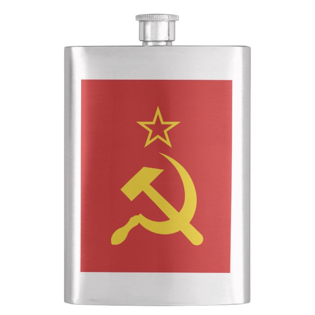 USSR Flag - Soviet Union Flag Hip Flask (Front)