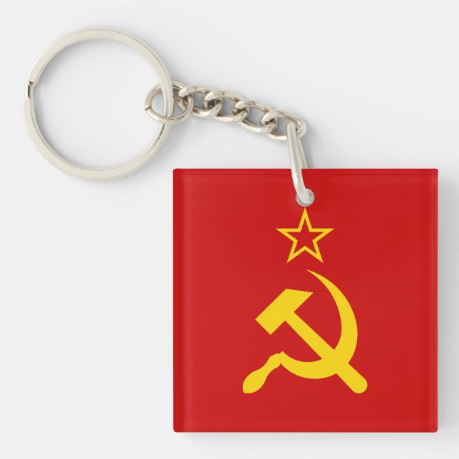 USSR Flag - Soviet Union Flag Key Ring (Front)