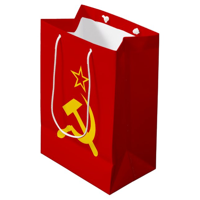USSR Flag - Soviet Union Flag Medium Gift Bag (Front Angled)