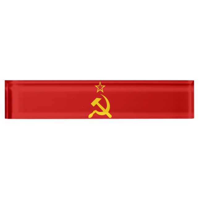USSR Flag - Soviet Union Flag Nameplate (Front)