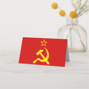 USSR Flag - Soviet Union Flag Place Card