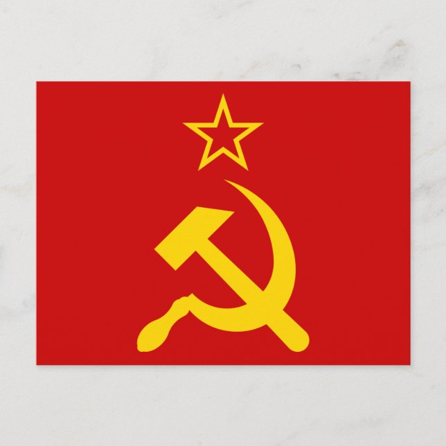 USSR Flag - Soviet Union Flag Postcard (Front)